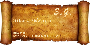 Sikora Génia névjegykártya